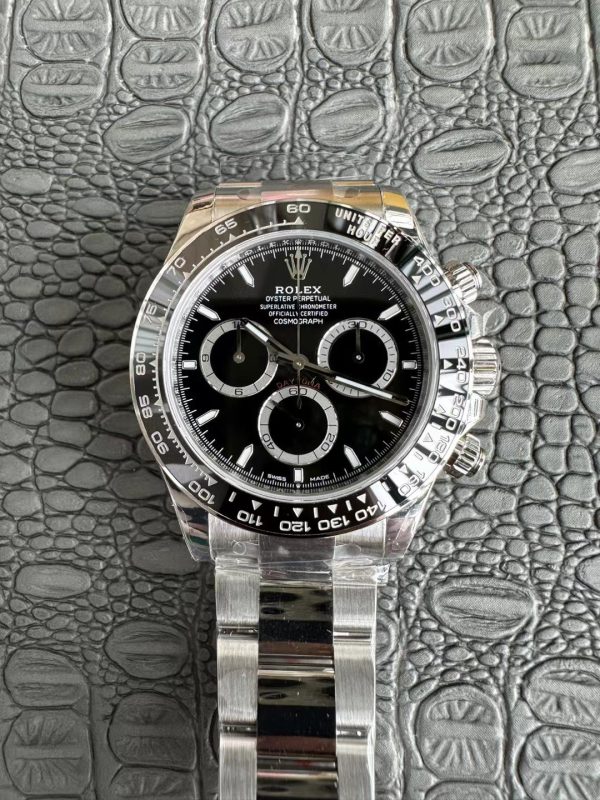 VSファクトリー製 ロレックス コスモグラフ デイトナ「ゴジラ」ブラック文字盤 (126500LN) 1:1スーパークローン - 丹東4131ムーブメント搭載