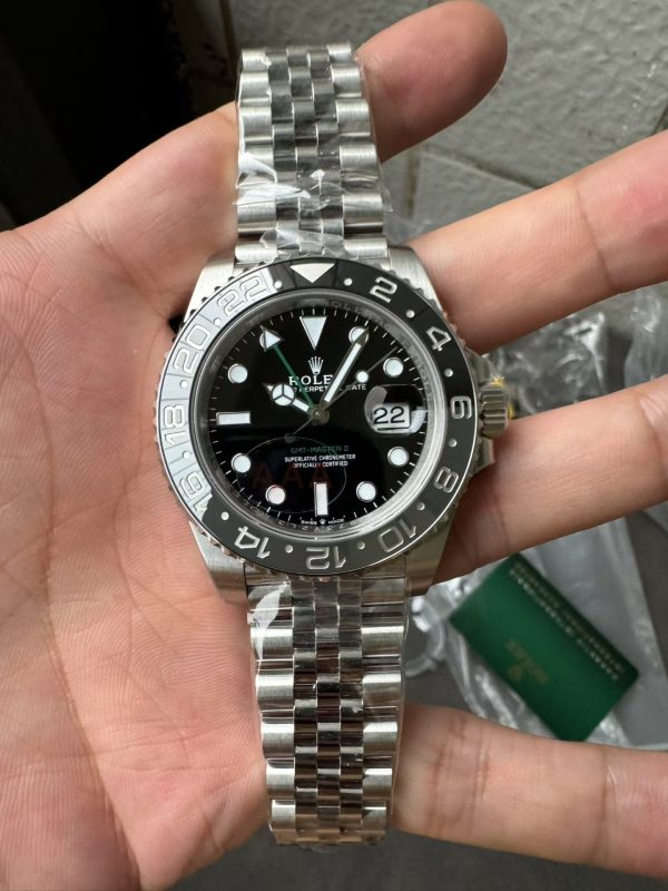 VSファクトリー製 ロレックス GMTマスターII「ブルース・ウェイン」ジュビリーブレス (m126710grnr-0003) 1:1スーパークローン - 丹東3285ムーブメント搭載