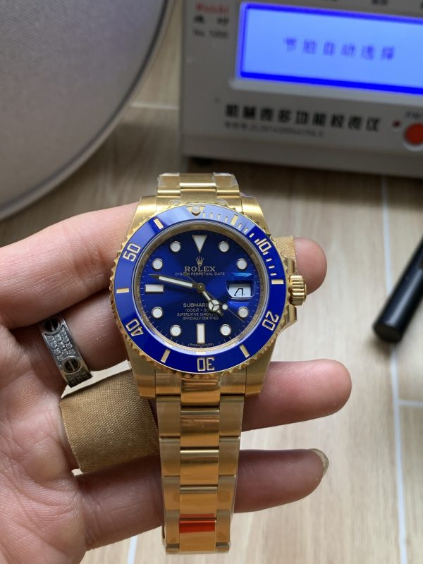 VSファクトリー製 ロレックス サブマリーナーデイト「ソリッドゴールド ブルー」41mm (126618LB) 1:1スーパークローン - 丹東3235ムーブメント搭載