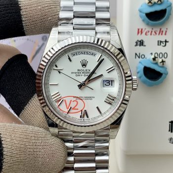 VSファクトリー製 (V2) ロレックス デイデイト 40mm ホワイト ローマ