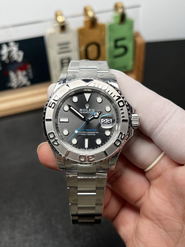 VSファクトリー製 ロレックス ヨットマスター 40mm スレート「ロジウム」文字盤 プラチナベゼル オイスターブレスレット (126622) 1:1スーパークローン - 丹東3235ムーブメント搭載