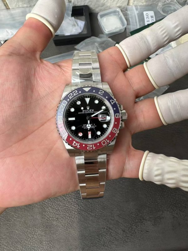 VSファクトリー製 ロレックス GMTマスターII「ペプシ」オイスターブレス (m126710blro-0002) 1:1スーパークローン - 丹東3285ムーブメント搭載
