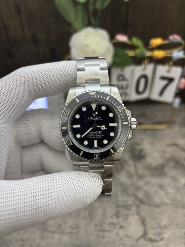VSファクトリー製 ロレックス サブマリーナー ノンデイト ブラック 40mm (114060) 1:1スーパークローン - 丹東3130ムーブメント搭載