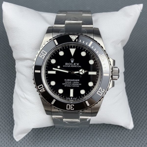 VSファクトリー製 ロレックス サブマリーナー ノンデイト ブラック 41mm (124060) 1:1スーパークローン - 丹東3230ムーブメント搭載