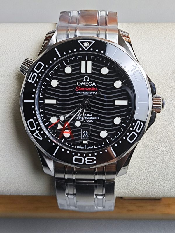 VSファクトリー製 オメガ シーマスター ダイバー300M 42mm ブラック ウェーブ文字盤 ブラック セラミックベゼル ステンレススチール ブレスレット (210.30.42.20.01.001) 1:1スーパークローン - 丹東8800ムーブメント搭載