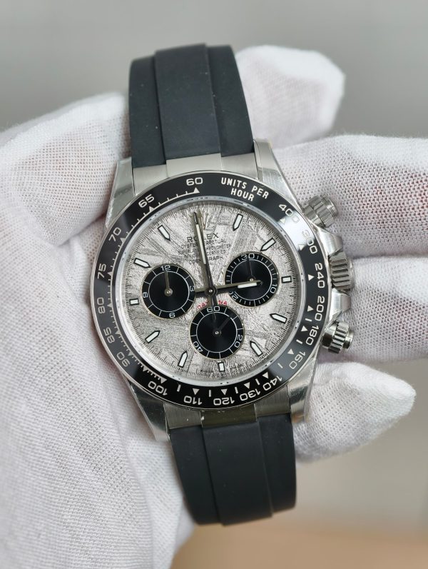 VSファクトリー製 ロレックス デイトナ 40mm ホワイトゴールド メテオライト文字盤 (126519LN) 1:1スーパークローン - 丹東4131ムーブメント搭載