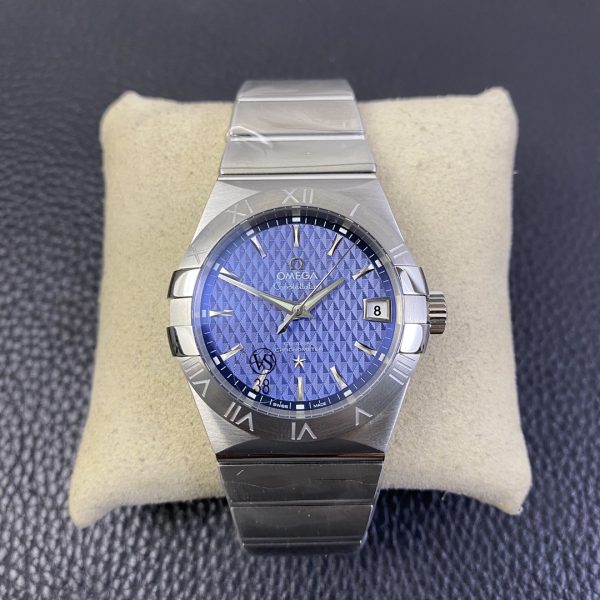 VSファクトリー製 オメガ コンステレーション コーアクシャル 38mm ブルー テクスチャード文字盤 (123.10.38.21.03.001) 1:1スーパークローン - 丹東8500ムーブメント搭載