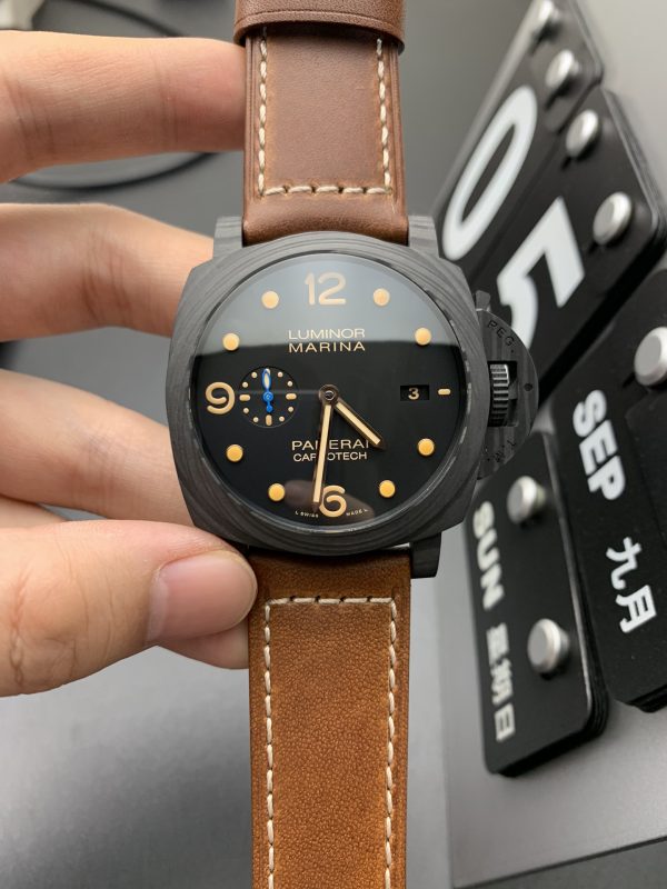 VSファクトリー製 パネライ ルミノール マリーナ カーボテック 44mm PAM00661 1:1スーパークローン - 丹東P.9010ムーブメント搭載