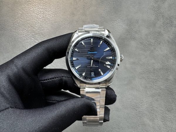 VSファクトリー製 オメガ シーマスター アクアテラ 150M 41mm ブラック「チーク」文字盤 ブルーアクセント (220.10.41.21.01.001) 1:1スーパークローン - 丹東8900ムーブメント搭載