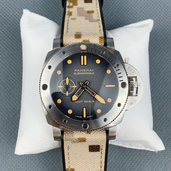VSファクトリー製 パネライ サブマーシブル GMT ネイビーシールズ 44mm PAM01323 1:1スーパークローン - 丹東P.900/GMTムーブメント搭載