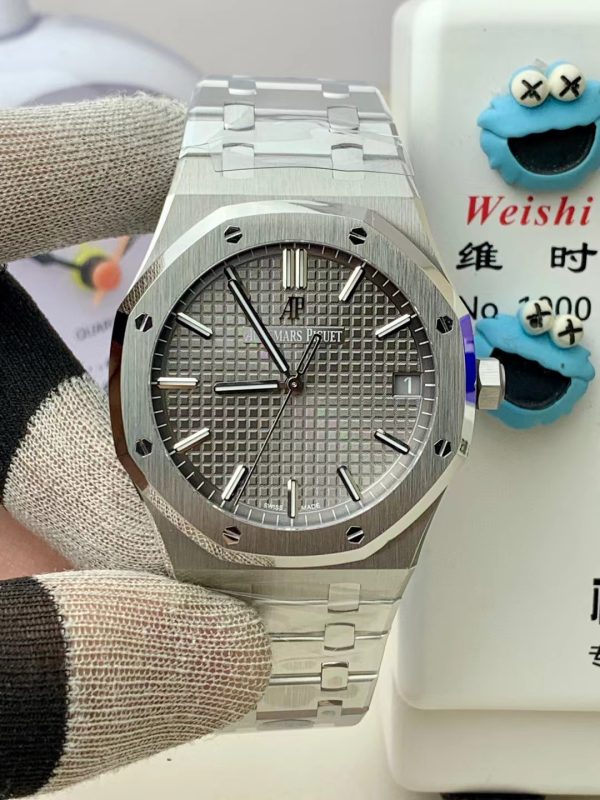 VSファクトリー製 オーデマ ピゲ ロイヤルオーク 41mm 15510ST グレー文字盤 1:1スーパークローン - 丹東4302ムーブメント搭載