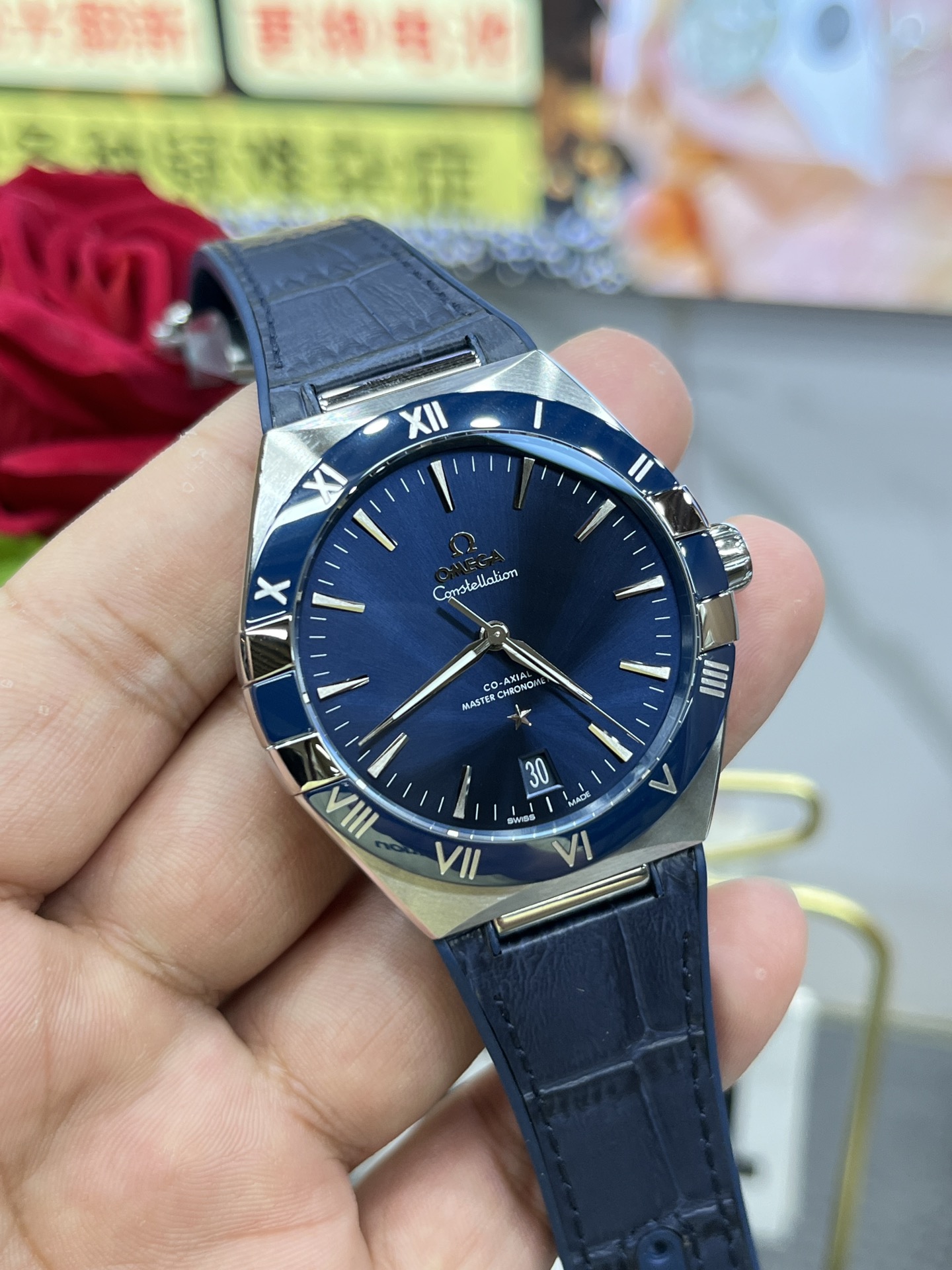 VSファクトリー製 オメガ コンステレーション 41mm ブルー文字盤