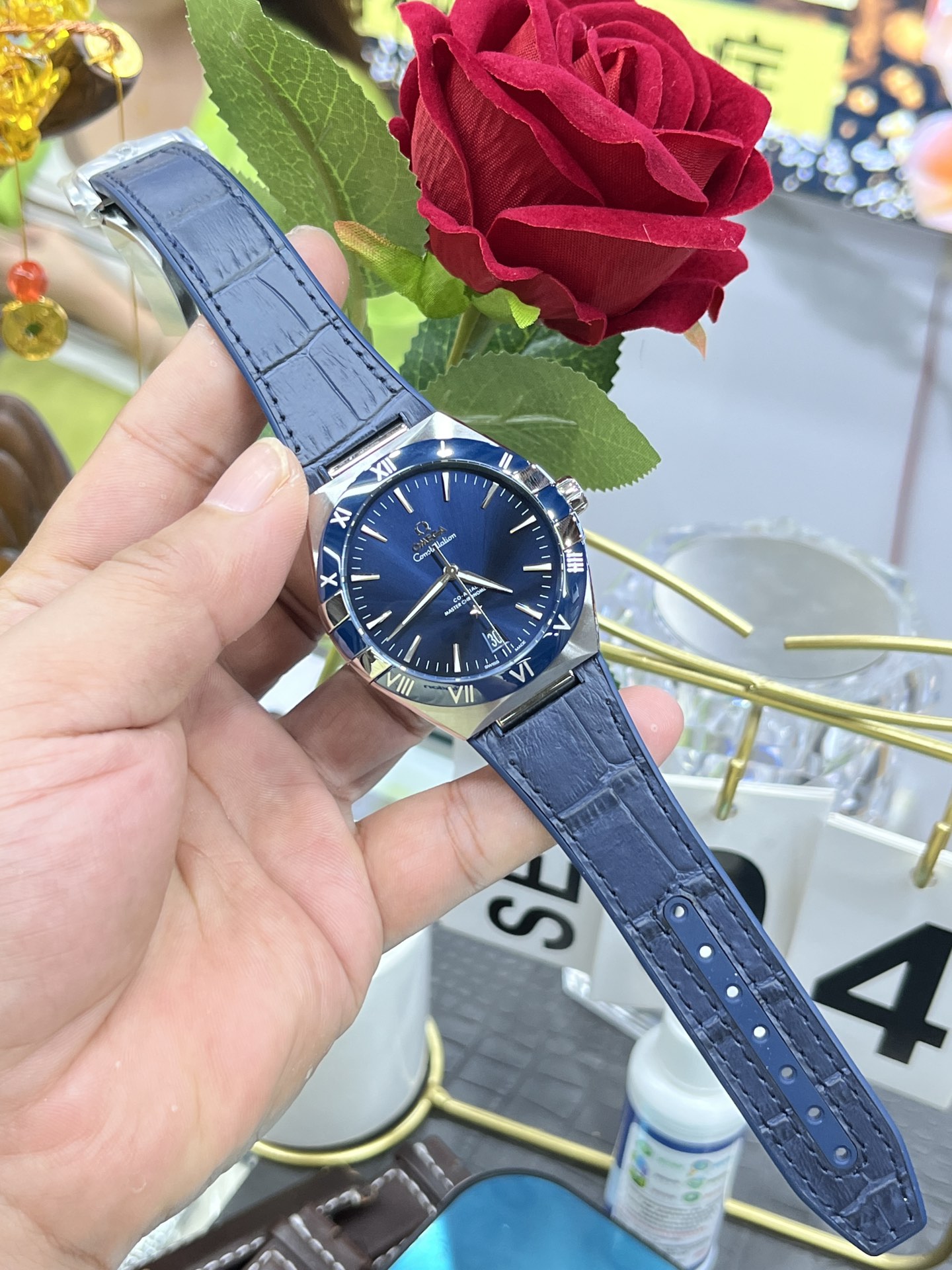 VSファクトリー製 オメガ コンステレーション 41mm ブルー文字盤