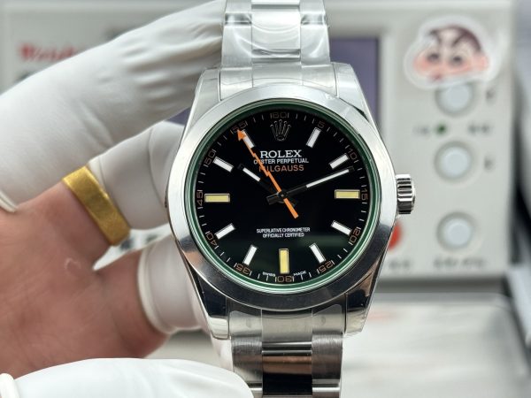 VSファクトリー製 ロレックス ミルガウス 40mm ブラック (116400) 1:1スーパークローン 丹東3131ムーブメント搭載