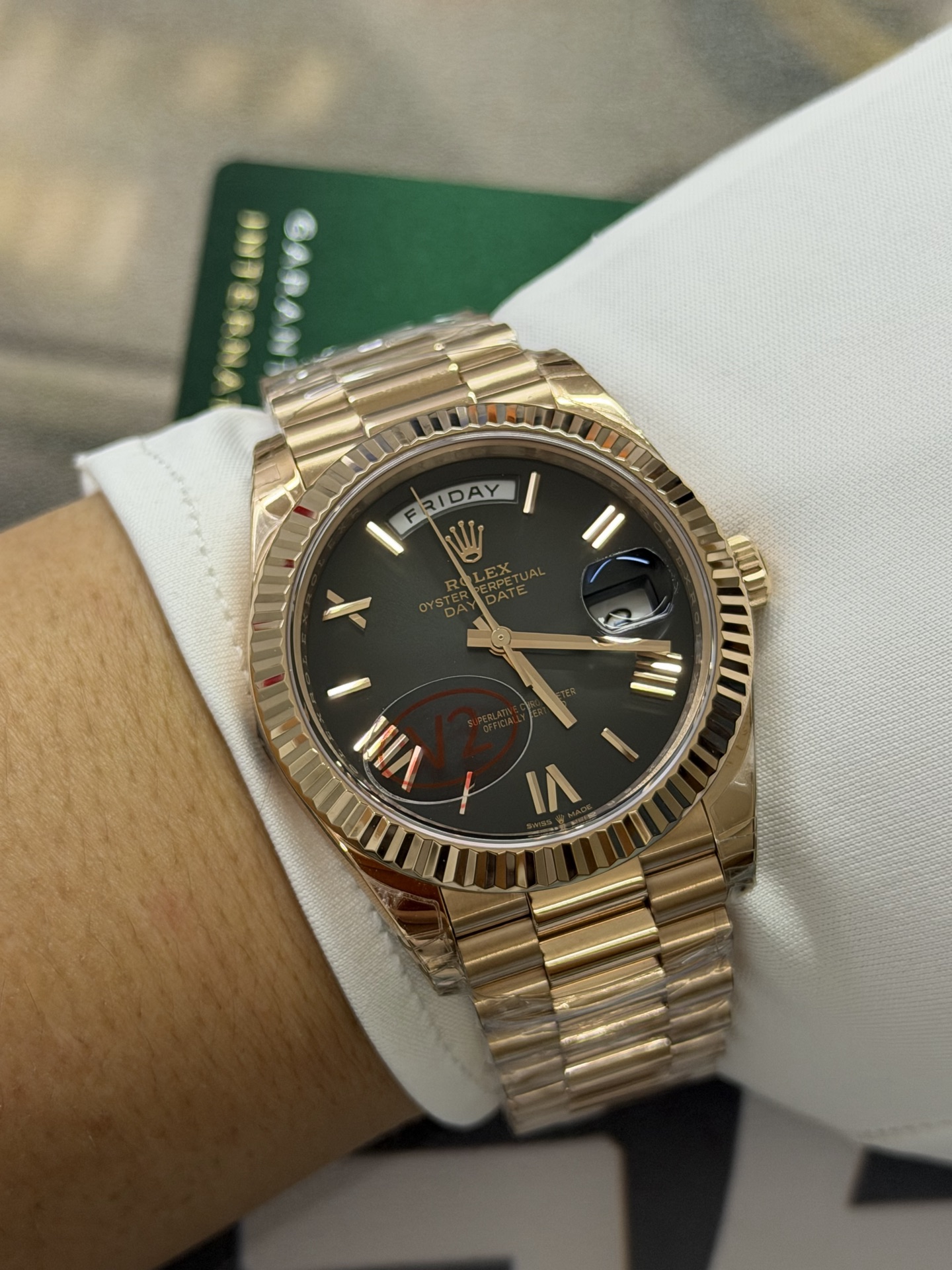 VSファクトリー製 ロレックス デイデイト 40MM ローズゴールド グレー